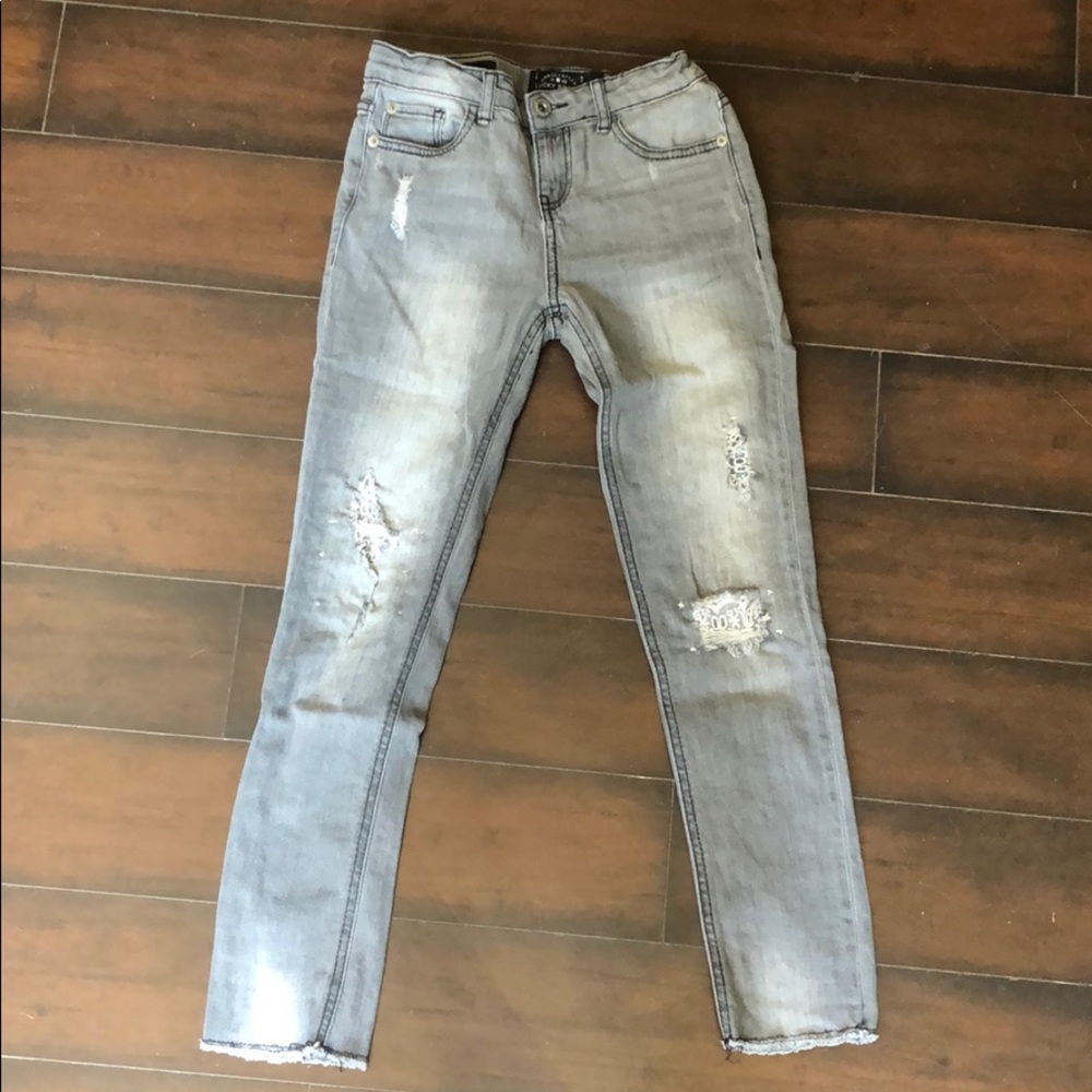 Girls size 10 gray Lucky jeans